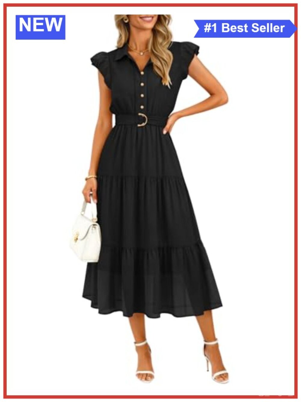 Women's Chiffon Floral Midi Dress A-Line V-Neck Short Sleeve Wedding Guest